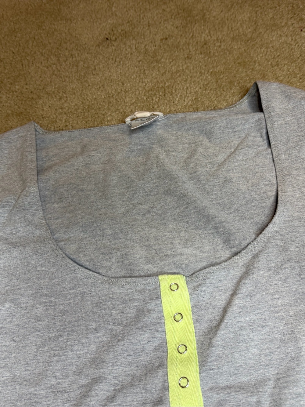 For Love & Lemons Gray Neon Snap Button Crop Top S - Picture 4 of 11